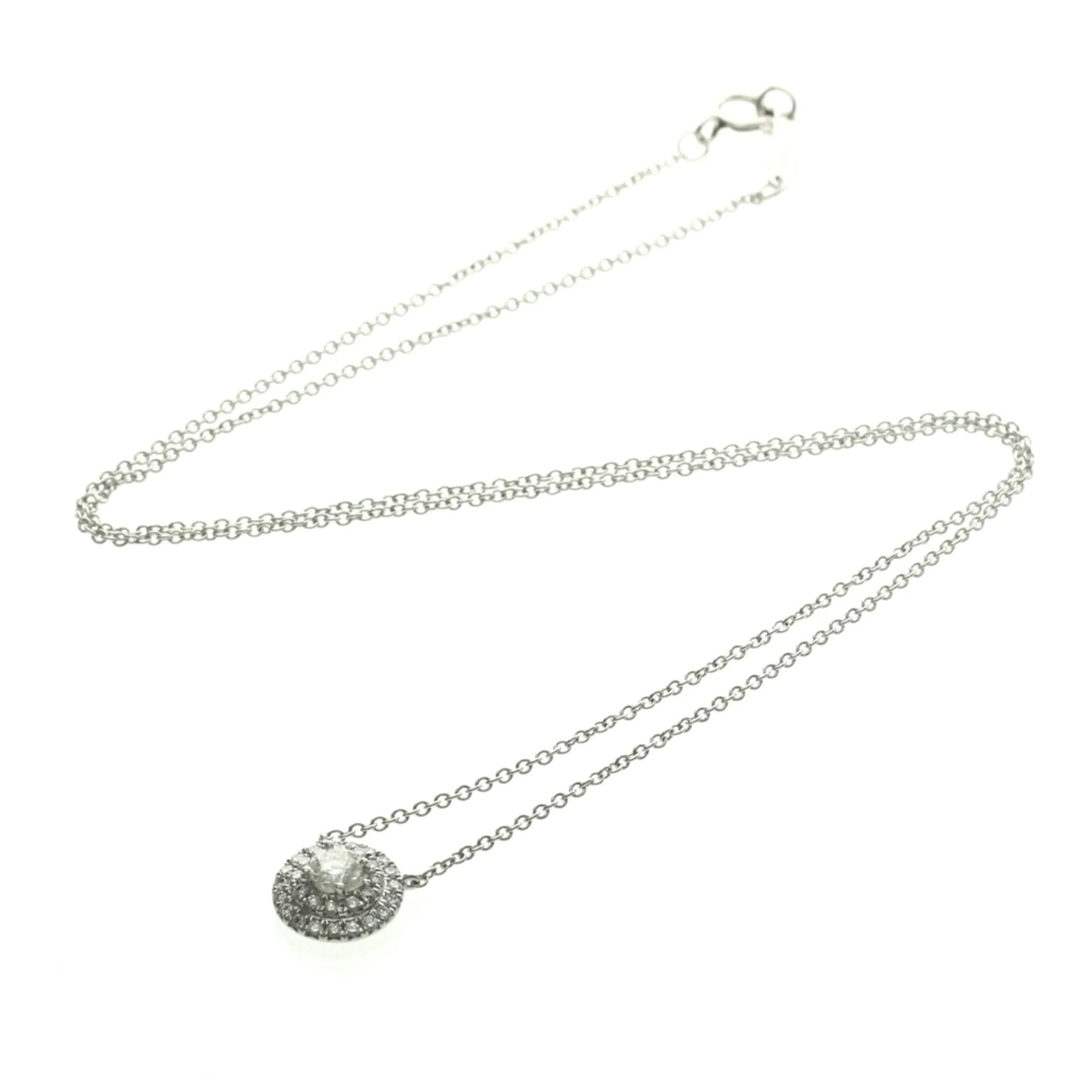 Tiffany & Co. Soleste Round Pendant Platinum With Diamonds Silver Jewelry