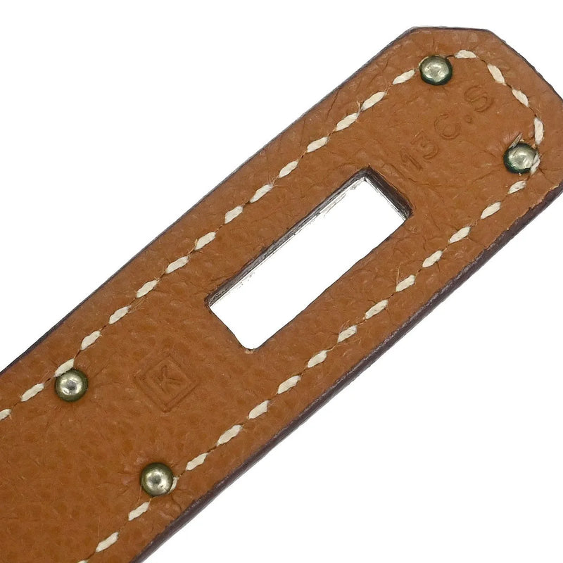 Hermes Kelly Brown Togo With Palladium Hardware Leather Bag