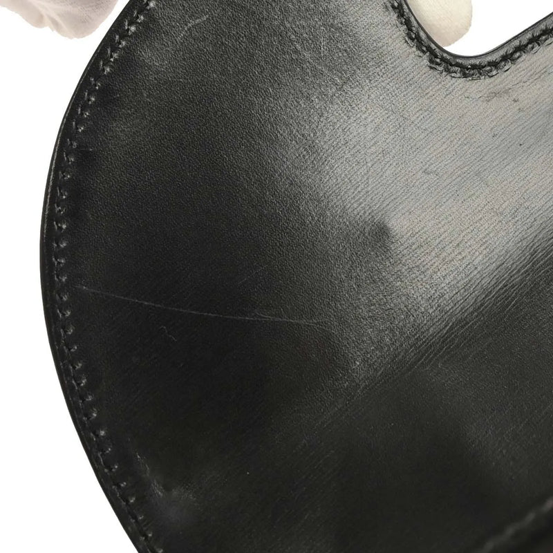 Gucci Vintage Convertible Bamboo Top Handle Leather Black Bag
