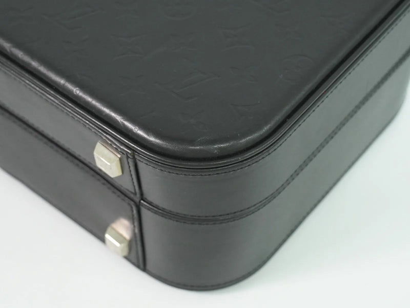 Louis Vuitton Valisette Monogram Glace Leather Black Patent_leather Bag
