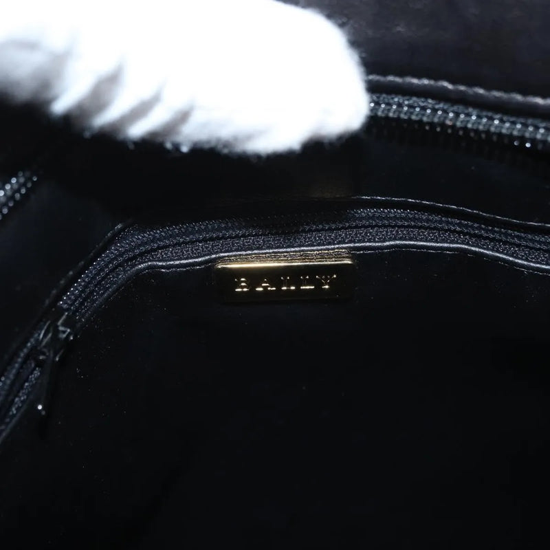 Bally Vintage Chain Quilted Leather Black Bag