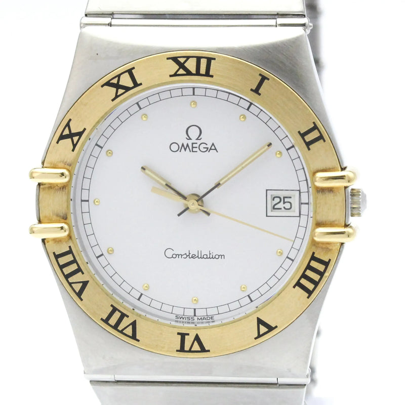 Omega Constellation Quartz Stainless Steel And Yellow Gold Watch