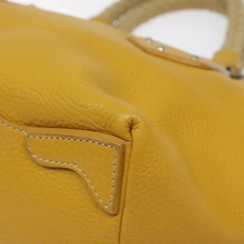 Prada Vintage Leather Yellow Bag
