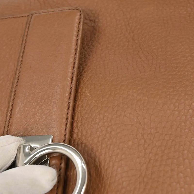 Salvatore Ferragamo Sofia Satchel Leather Brown Bag