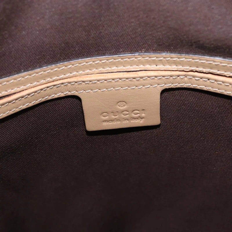 Gucci Flap Messenger Gg Coated Canvas Beige Bag