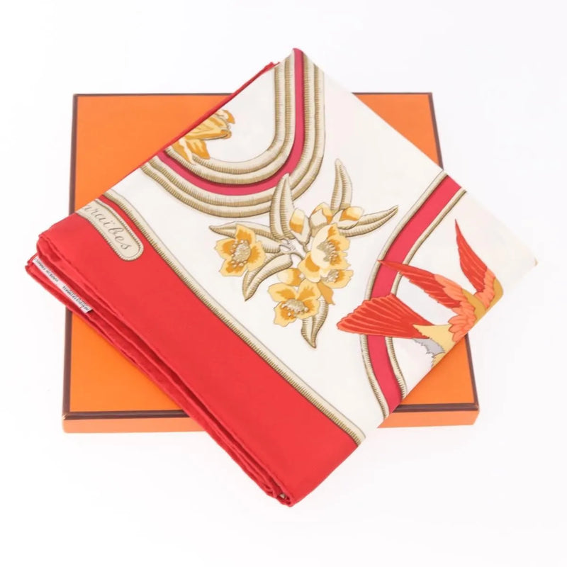 Hermes Carré 90 Silk Multicolor Red Accessory