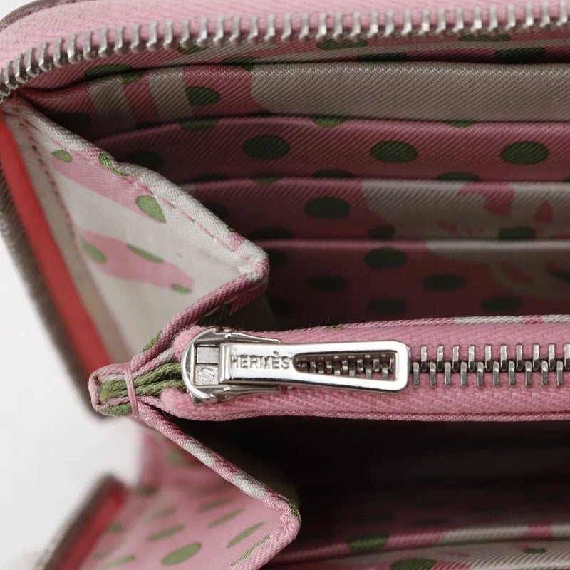 Hermes Azap Zip Around Epsom Pink Leather Accessory
