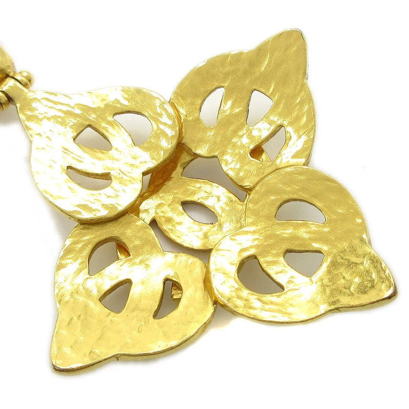Chanel Cc Heart Pendant Metal Gold Gold_plated Jewelry