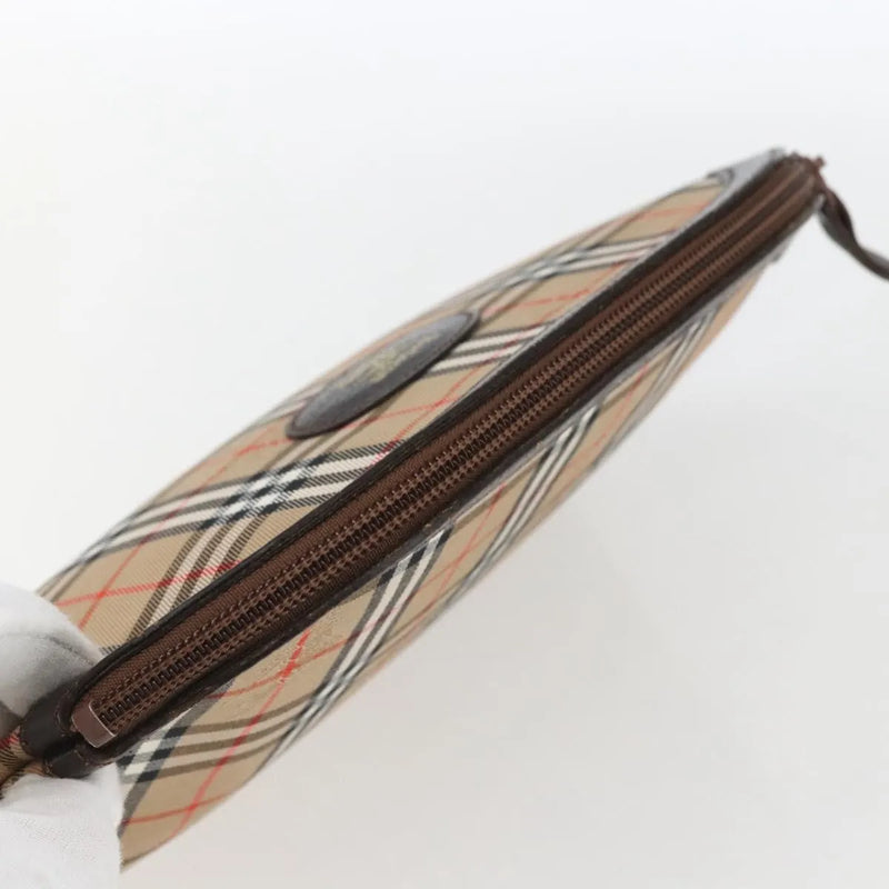 Burberry Nova Check Pochette Canvas Beige Bag