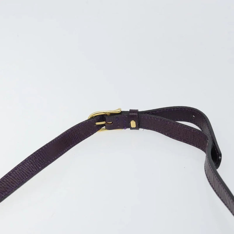 Celine Circle Logo Leather Purple Bag