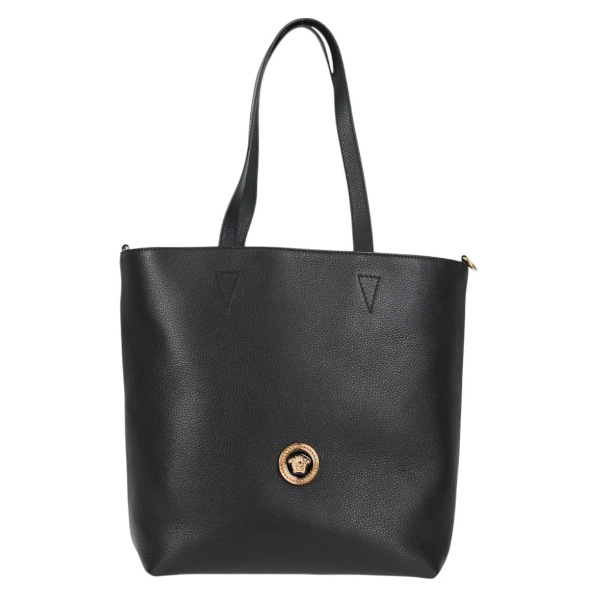 Versace Medusa Tote Leather Black Bag