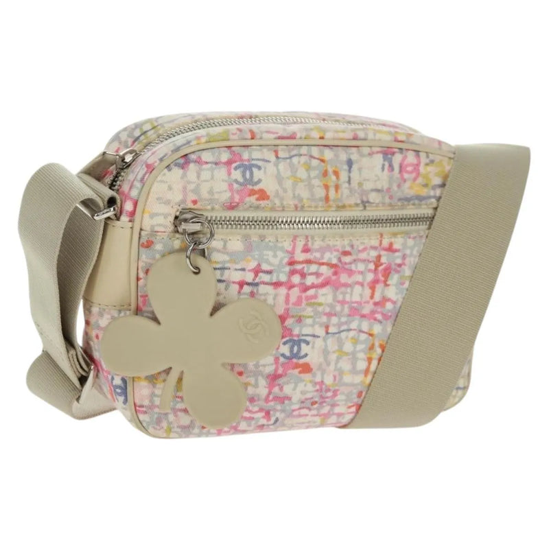 Chanel Vintage Clover Camera Printed Canvas Multicolour Bag