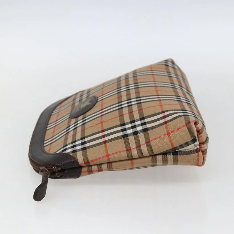 Burberry Nova Check Pochette Canvas Beige Bag