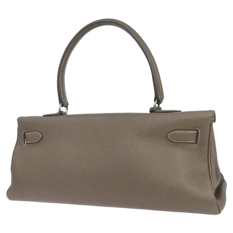 Hermes Shoulder Kelly Clemence Gray Leather Bag