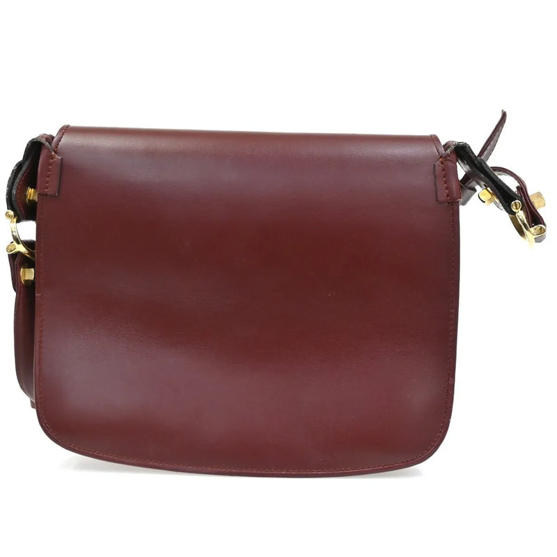 Cartier Must De Leather Burgundy Bag