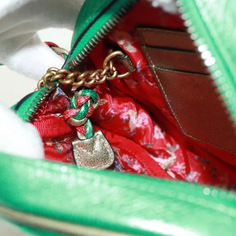 Gucci Trapuntata Camera Quilted Laminated Leather Red Bag