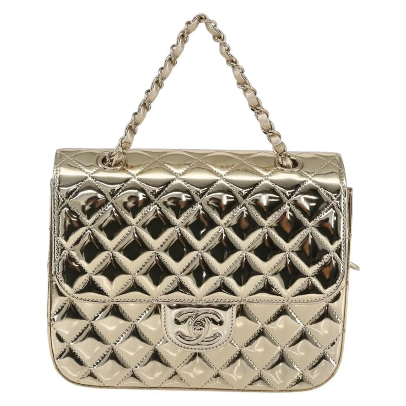 Chanel Hollywood Boulevard Backpack With Star Coin Purse Quilted Metallic Leather Gold Patent_leather Bag