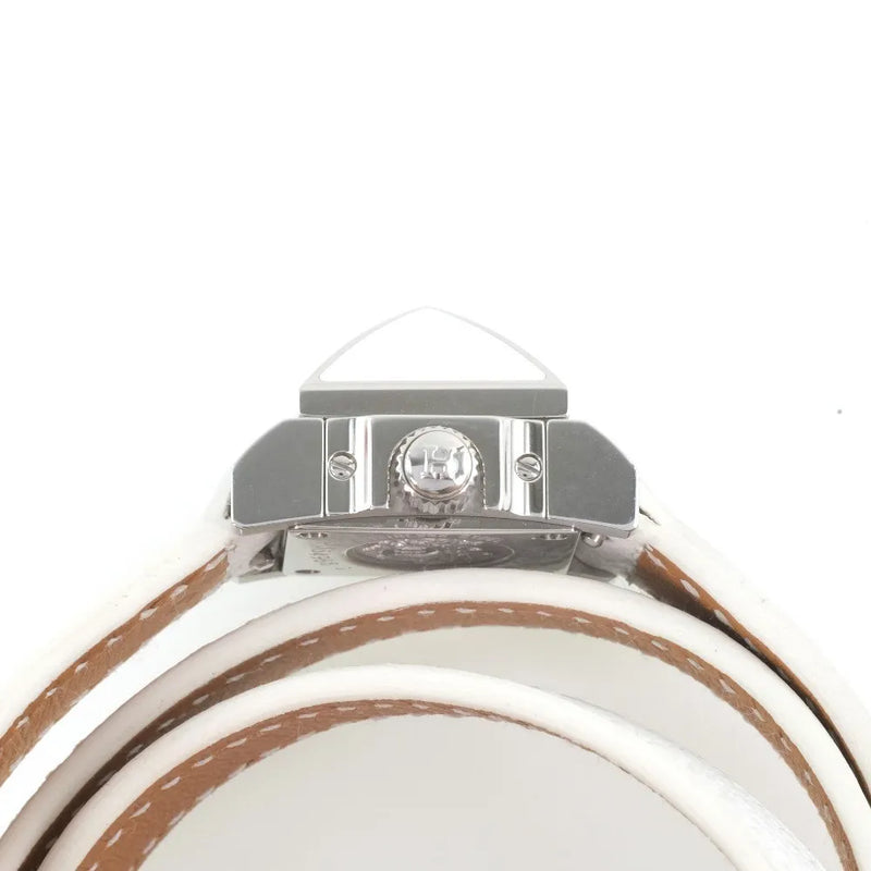Hermes Medor Rock Quartz Lacquered Steel And Leather Watch