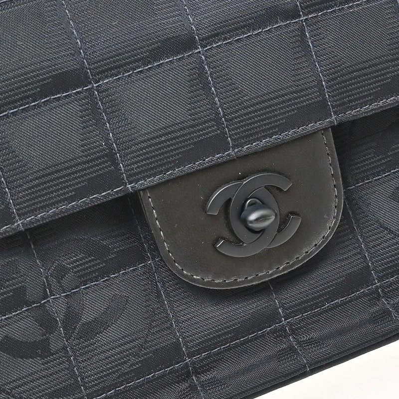 Chanel Travel Line Flap Quilted Nylon Black Bag