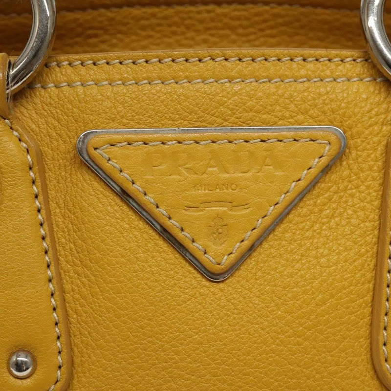 Prada Vintage Leather Yellow Bag