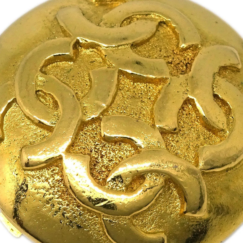 Chanel Cc Round Metal Gold Gold_plated Jewelry