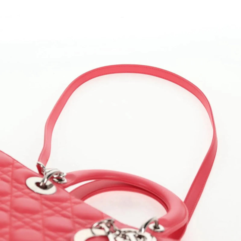 Christian Dior Lady Cannage Matelassé Pink Leather Bag