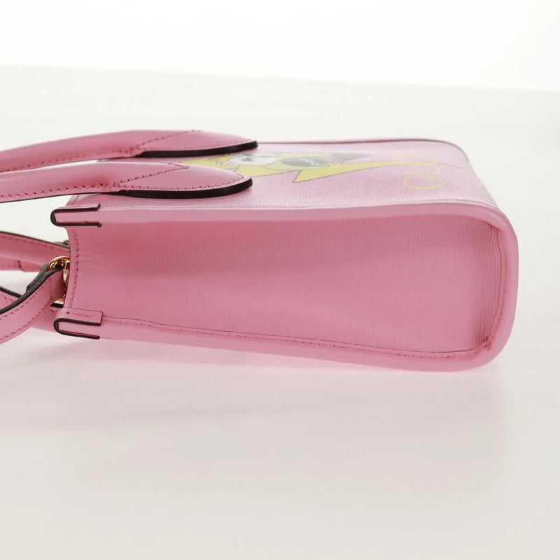 Gucci Vertical Tote Printed Leather Pink Bag
