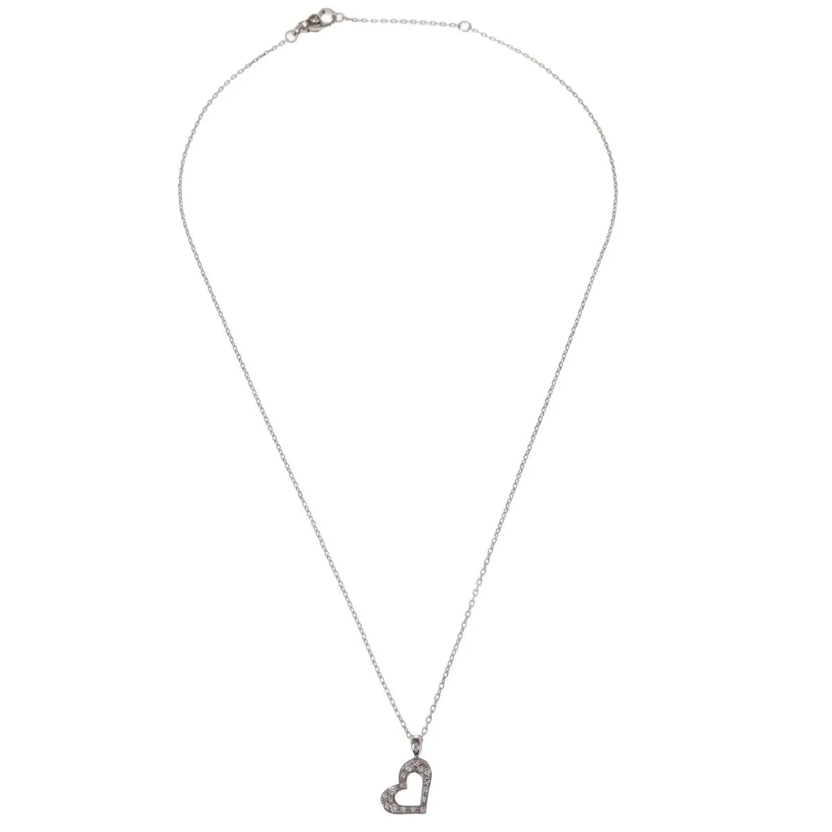 Piaget Limelight Hearts Pendant 18k White Gold With Pave Diamonds Silver White_gold Jewelry