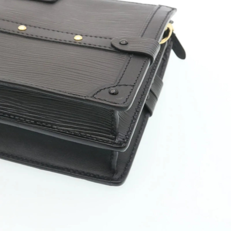 Louis Vuitton Trunk Clutch Epi Leather Black Bag
