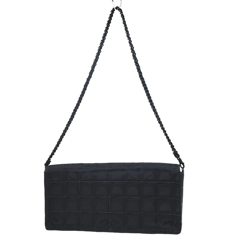 Chanel Travel Line Flap Quilted Nylon Black Bag