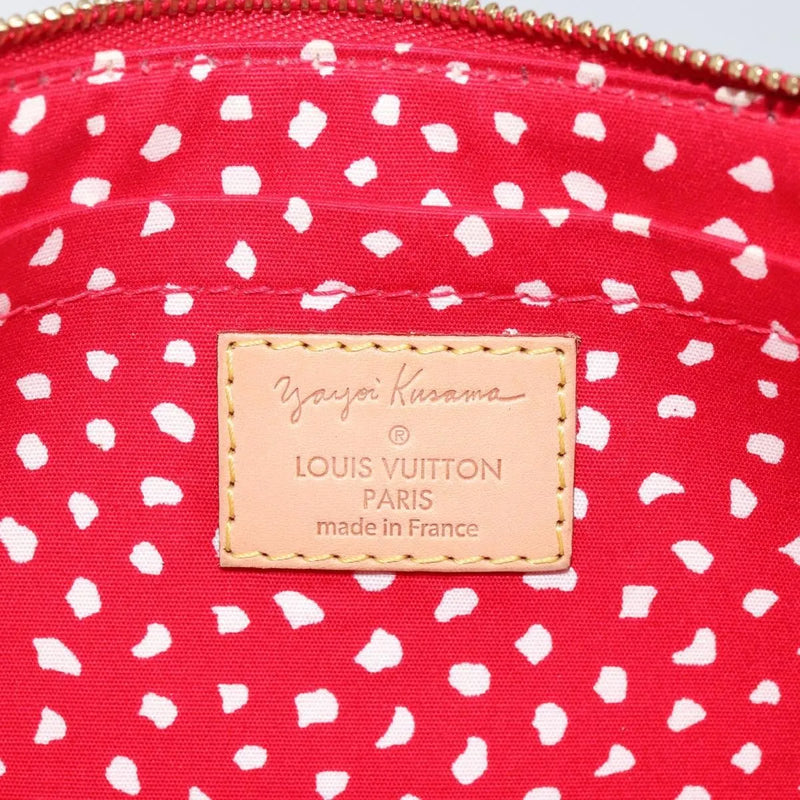 Louis Vuitton Pochette Accessoires Yayoi Kusama Painted Dots Monogram Vernis Red Patent_leather Bag