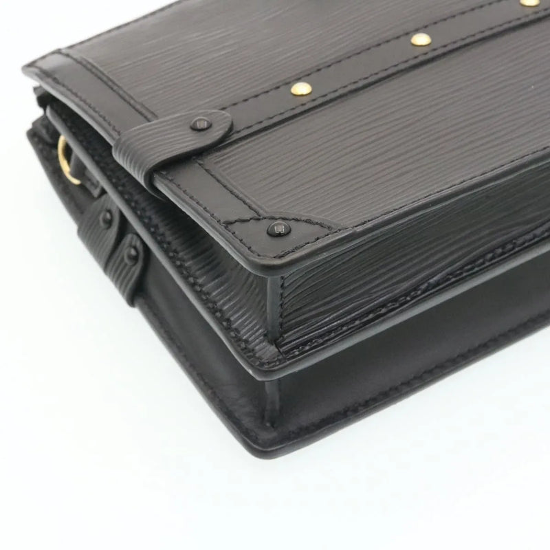 Louis Vuitton Trunk Clutch Epi Leather Black Bag