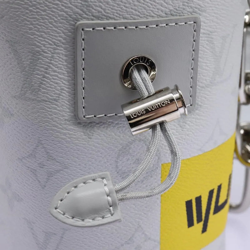 Louis Vuitton Chalk Nano Limited Edition Logo Story Monogram Canvas Gray Bag