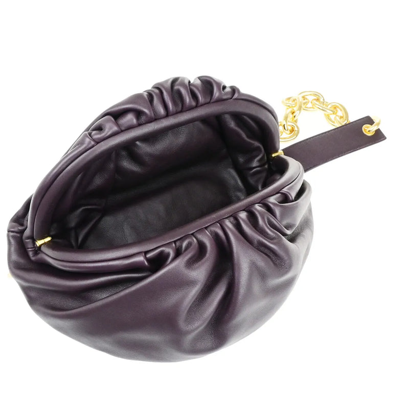 Bottega Veneta The Chain Leather Burgundy Bag