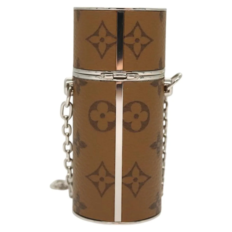 Louis Vuitton Lipstick Case On Chain Reverse Monogram Canvas Brown Bag