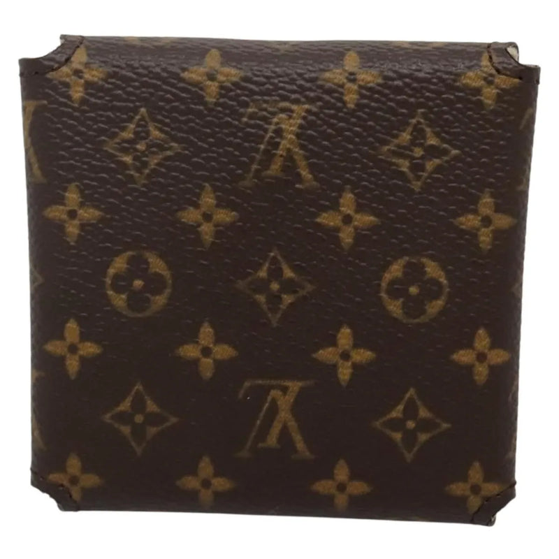 Louis Vuitton Case Jewelry Box Canvas Brown Accessory