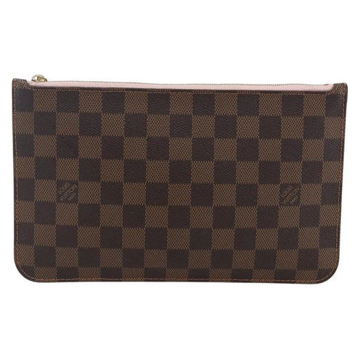 Louis Vuitton Neverfull Pochette Damier Brown Canvas Bag