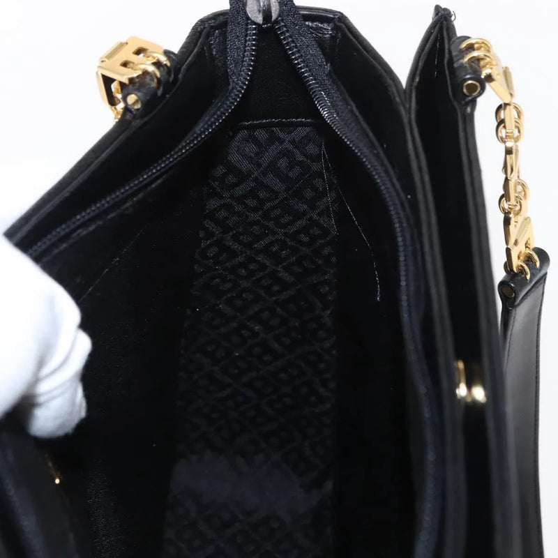Bally Vintage Quilted Leather Black Bag