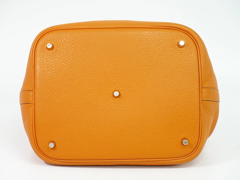 Hermes Picotin Lock Togo Orange Leather Bag
