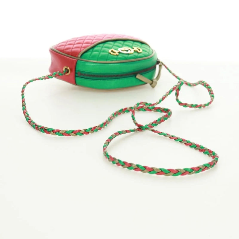 Gucci Trapuntata Camera Quilted Laminated Leather Red Bag