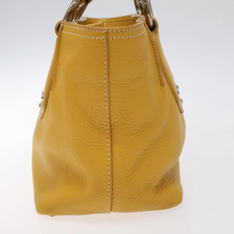 Prada Vintage Leather Yellow Bag