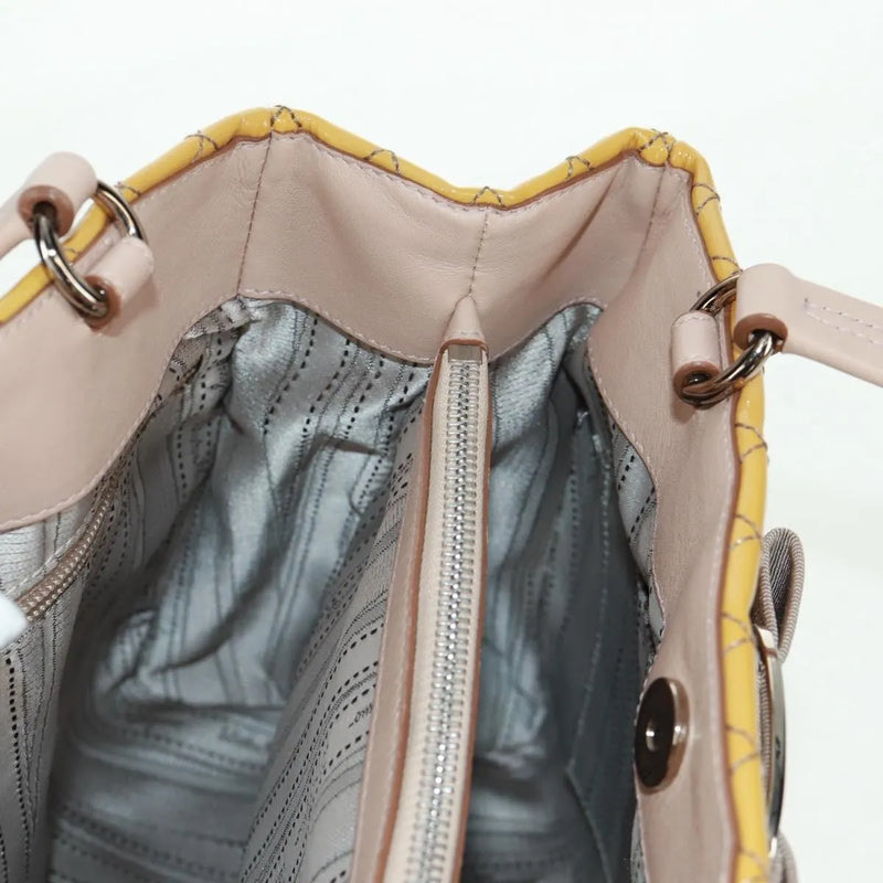 Salvatore Ferragamo Vala Patent Leather Yellow Patent_leather Bag