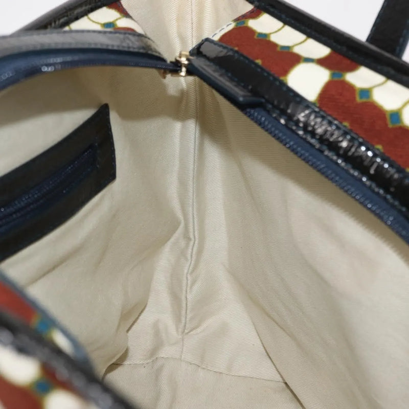 Bally Vintage Canvas Brown Bag