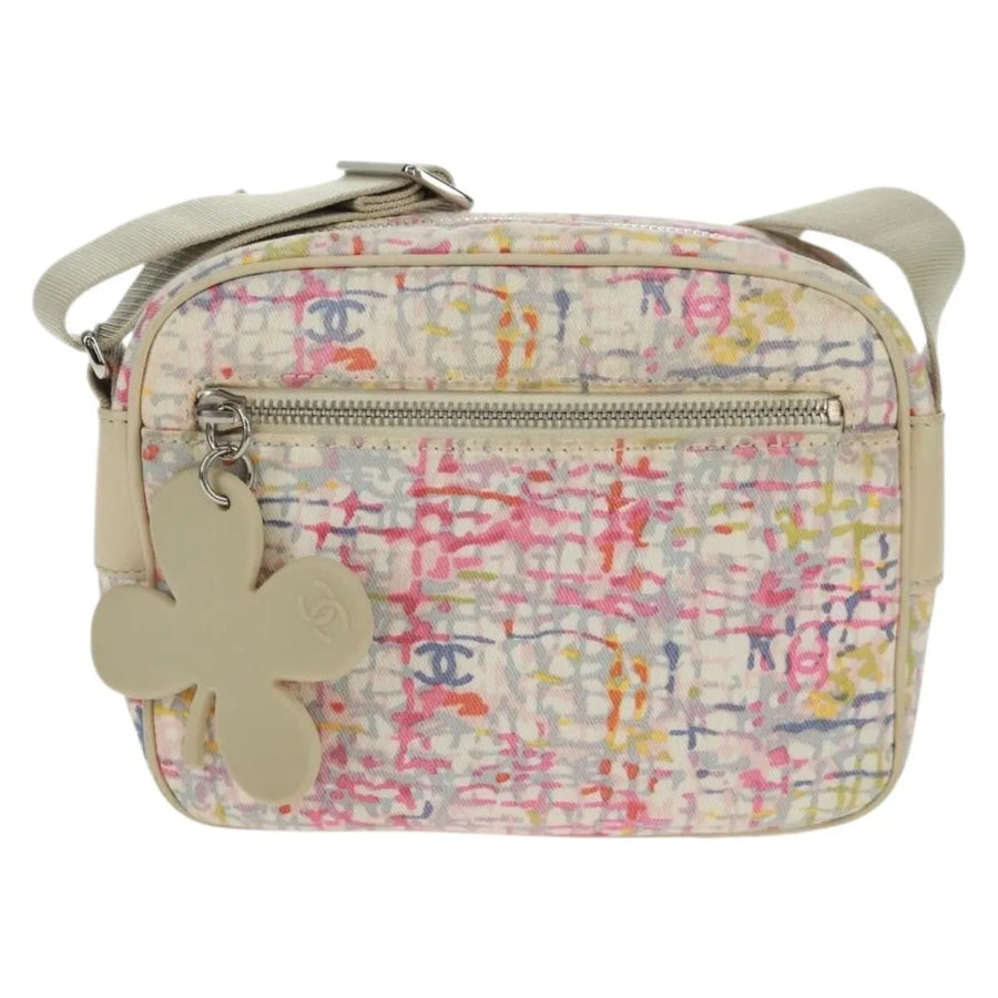 Chanel Vintage Clover Camera Printed Canvas Multicolour Bag