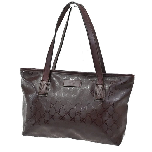 Gucci Plus Tote Gg Imprime Burgundy Pvc Bag