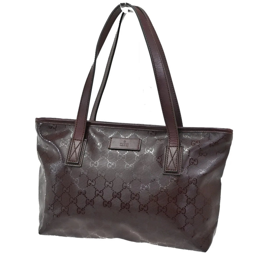 Gucci Plus Tote Gg Imprime Burgundy Pvc Bag