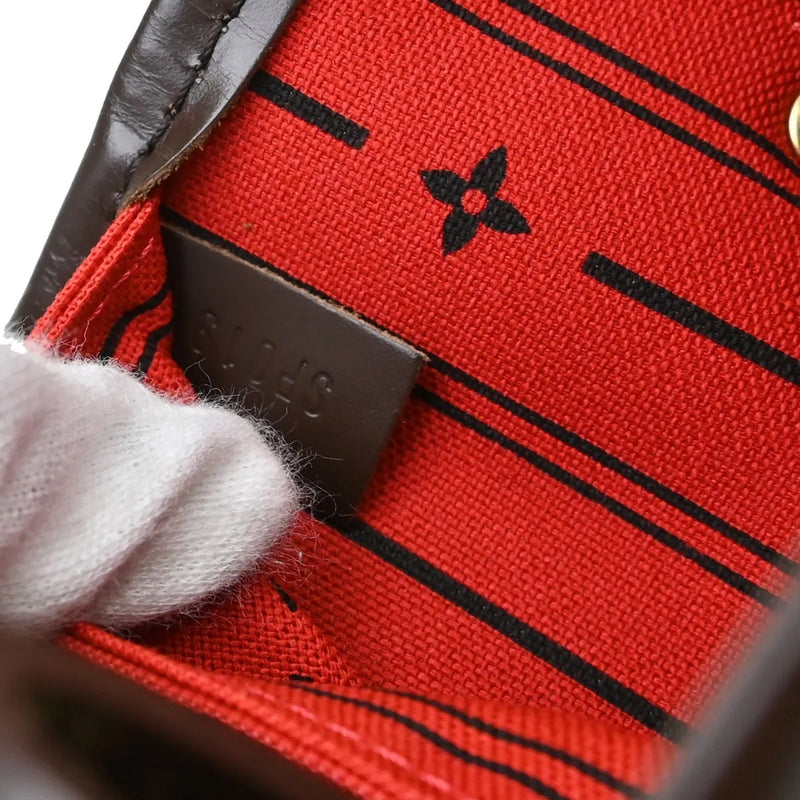 Louis Vuitton Neverfull Tote Damier Brown Canvas Bag