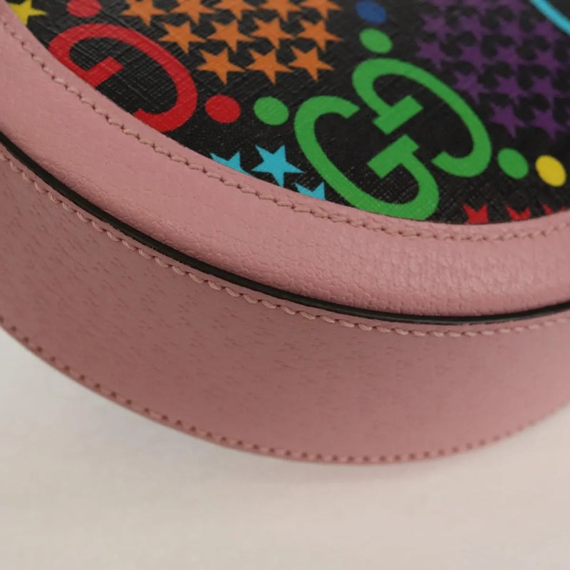 Gucci Round Psychedelic Print Gg Coated Canvas Multicolour Bag