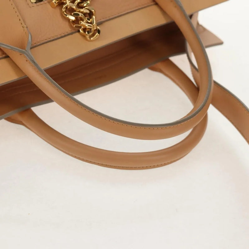 Chloe Cate Satchel Leather Beige Bag