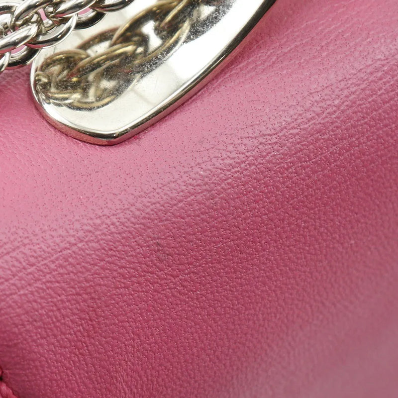 Valentino Garavani Va Voom Clutch Leather Pink Bag
